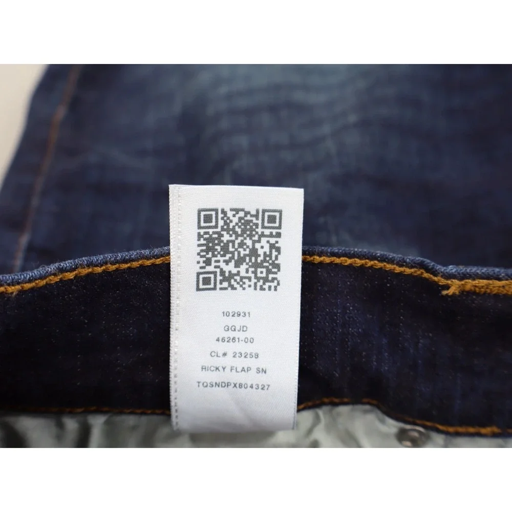 True Religion Denim 36x32 Ricky Relaxed Straight Jeans Flap Pockets Stitching‎